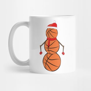 Funny Christmas Basketball Snowman Mug